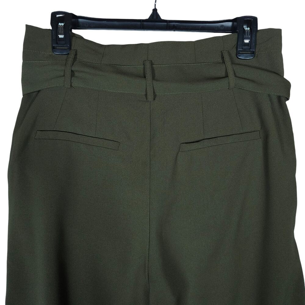 Madewell Womens Pants 4 Olive Green Paperbag Cropped Tapered Tie Waist Trouser - Picture 8 of 12